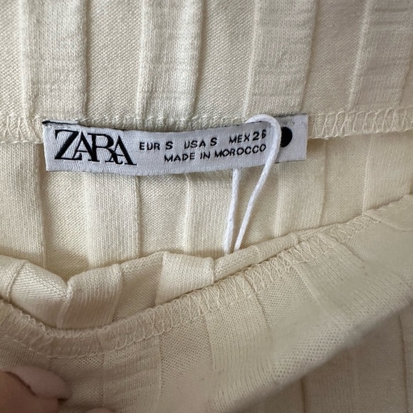 Zara Ribbed Cream Maxi Skirt- Size Small NWT - Picture 3 of 6
